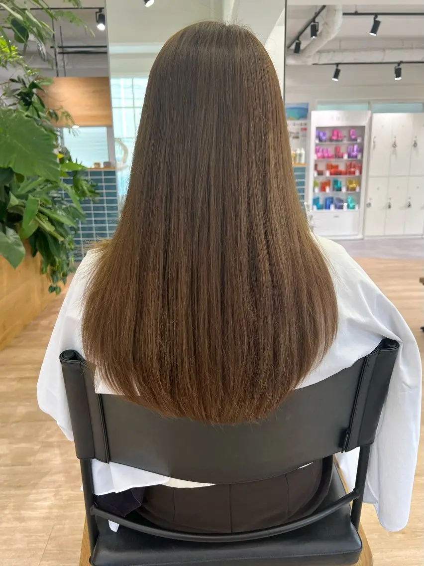 ロング カラー ヘアカラー トリートメント 艶ベージュ/オリーブ カラー🫒airiのヘアスタイル