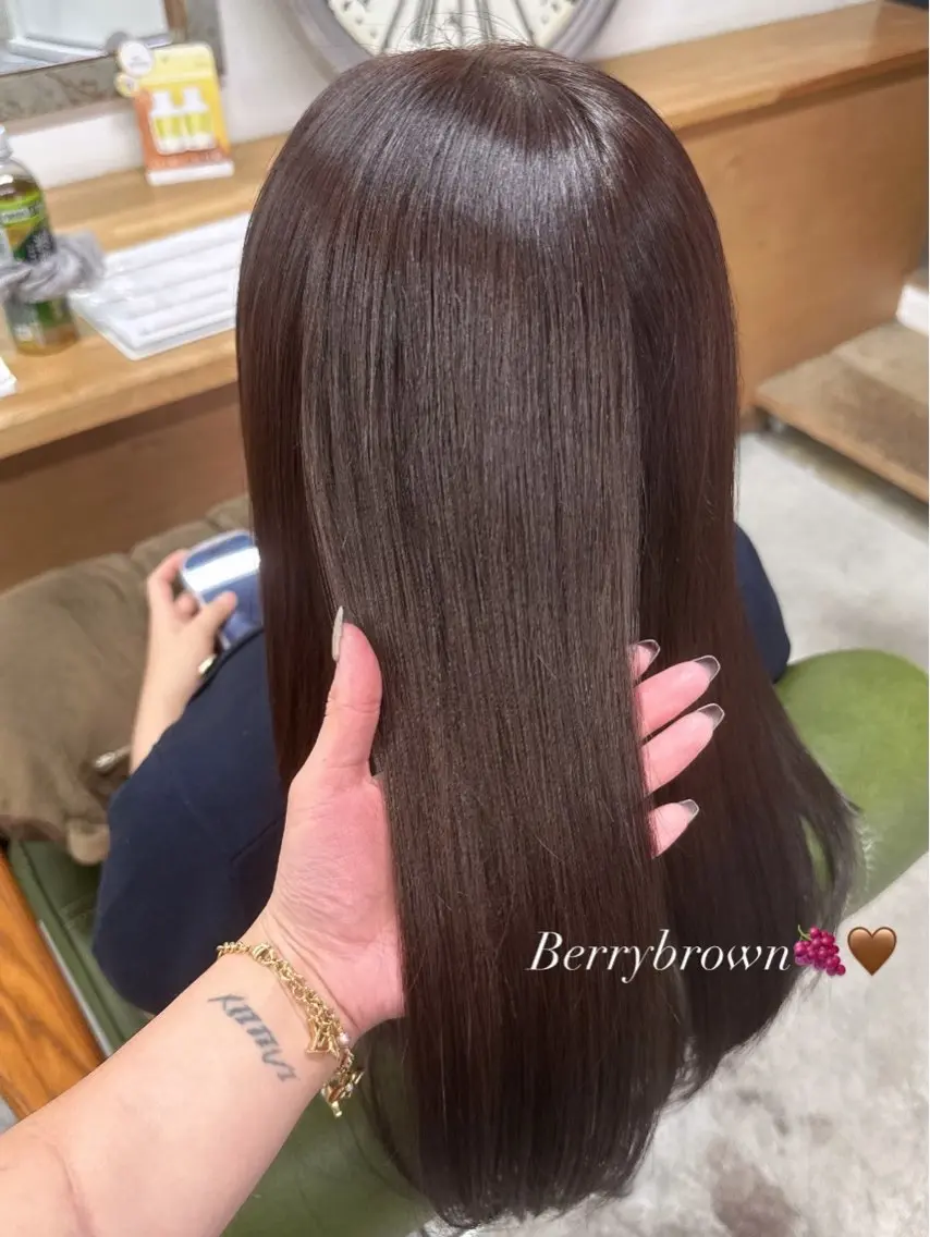 セミロング YUNA🧡🌿 ROSSO獨協大学のヘアスタイル