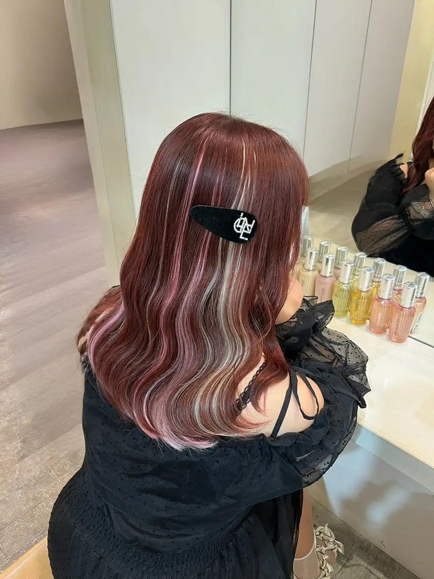 カラー ヘアカラー エクステ エクステ🎀 暖色カラー🎀amiのヘアスタイル