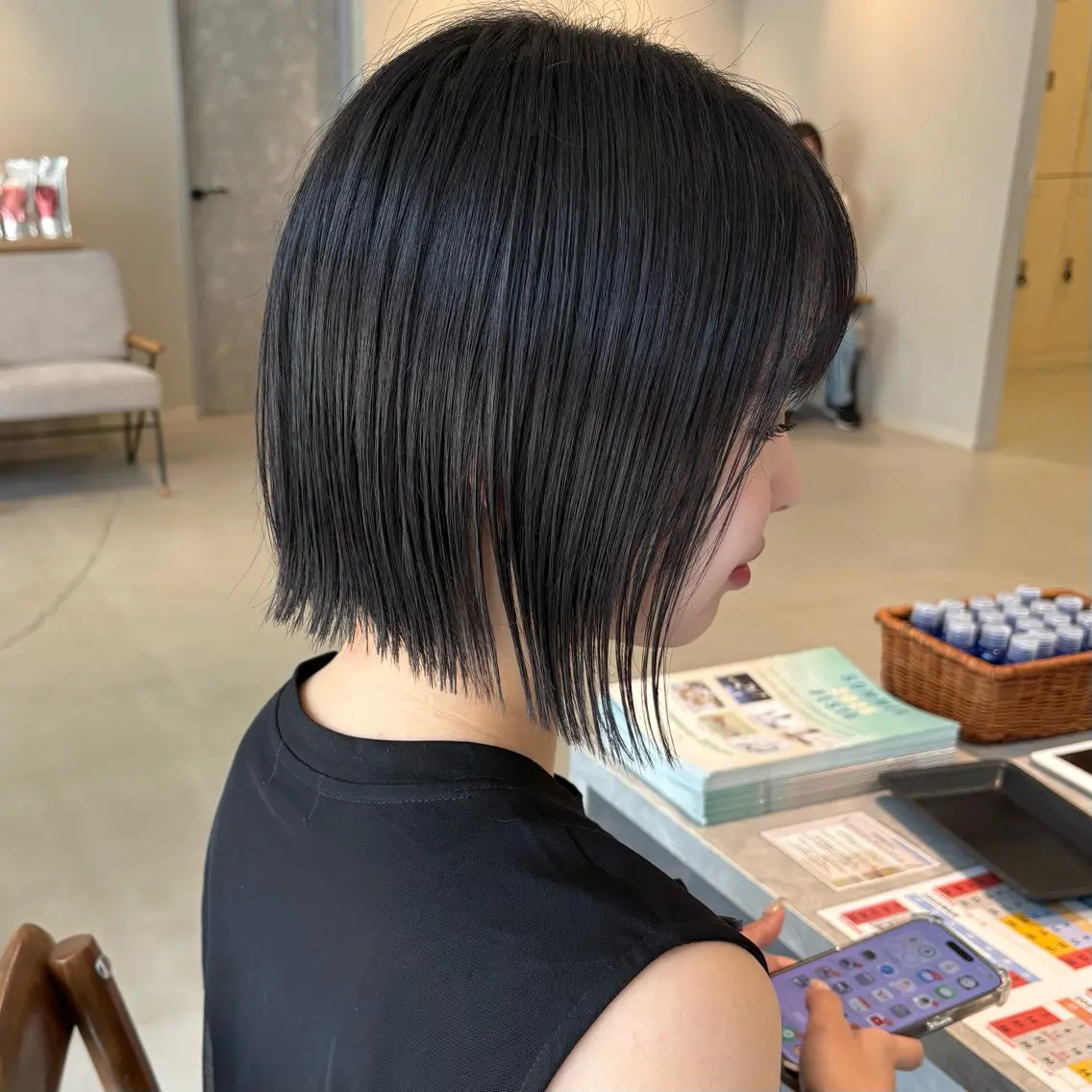 ショート カット ヘッドスパ 小顔カット🎀 暖色カラー🍒のヘアスタイル