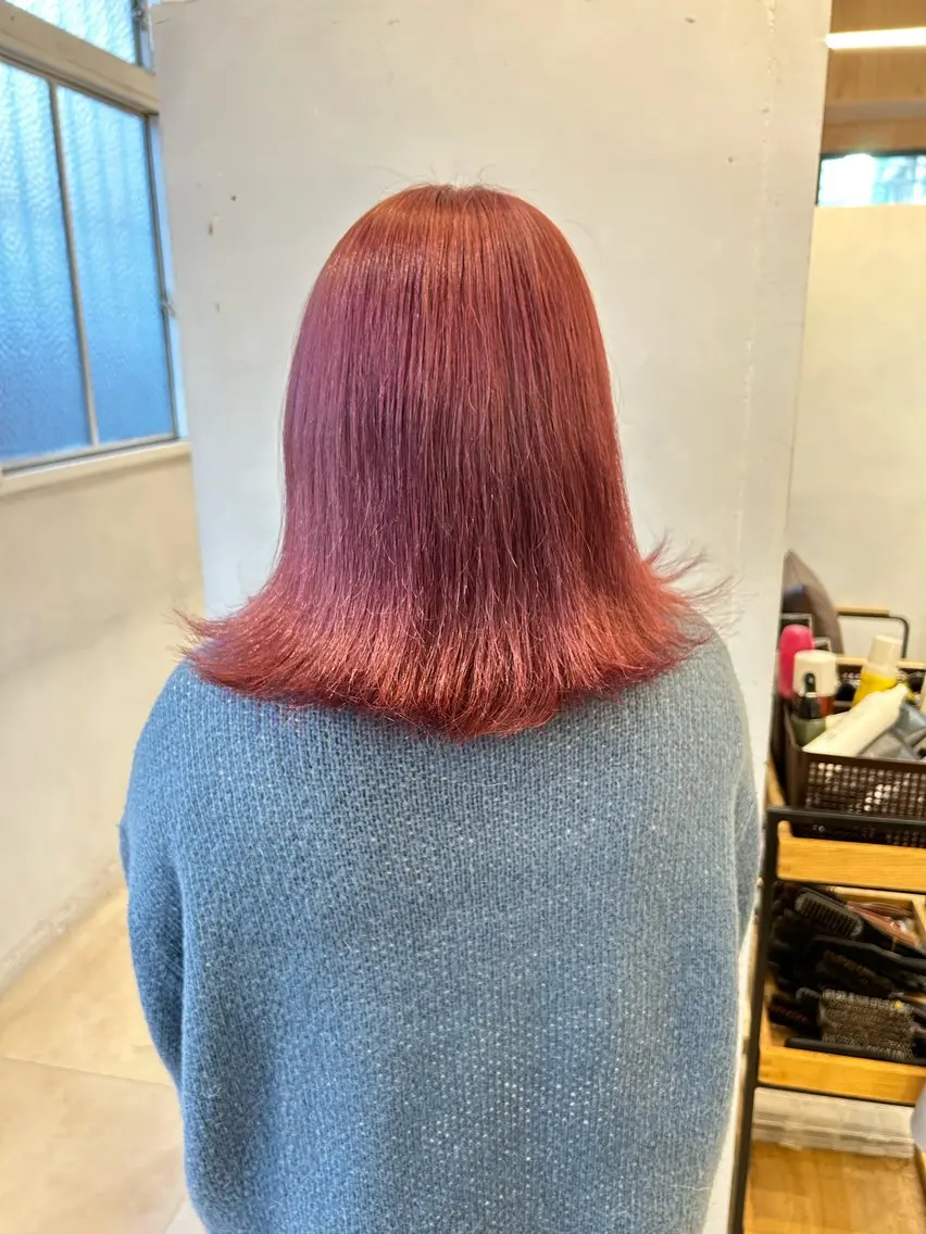 ミディアム ヘアカラー ゆうき あすかのヘアスタイル
