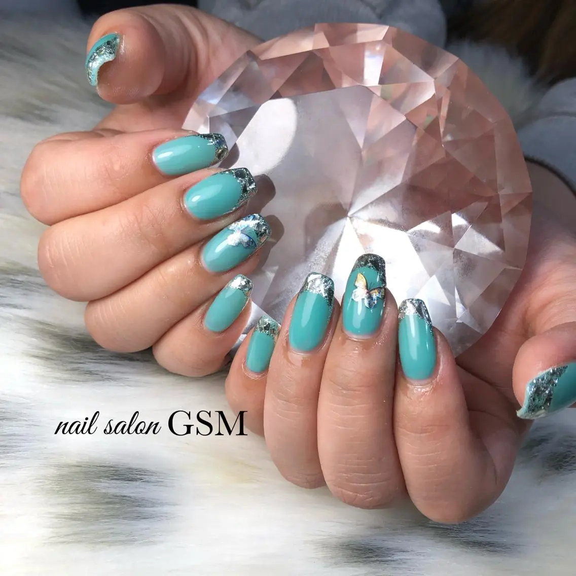 ネイル フレンチネイル ガラスフレンチ ハンドネイル nail salon GSMのネイルデザイン