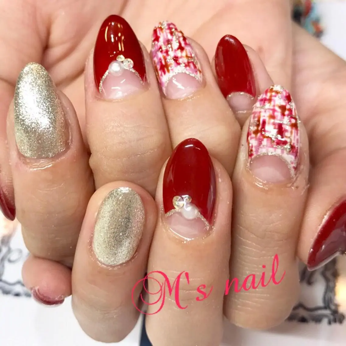 ネイル ツイードネイル M's nail ..高幡不動のネイルデザイン