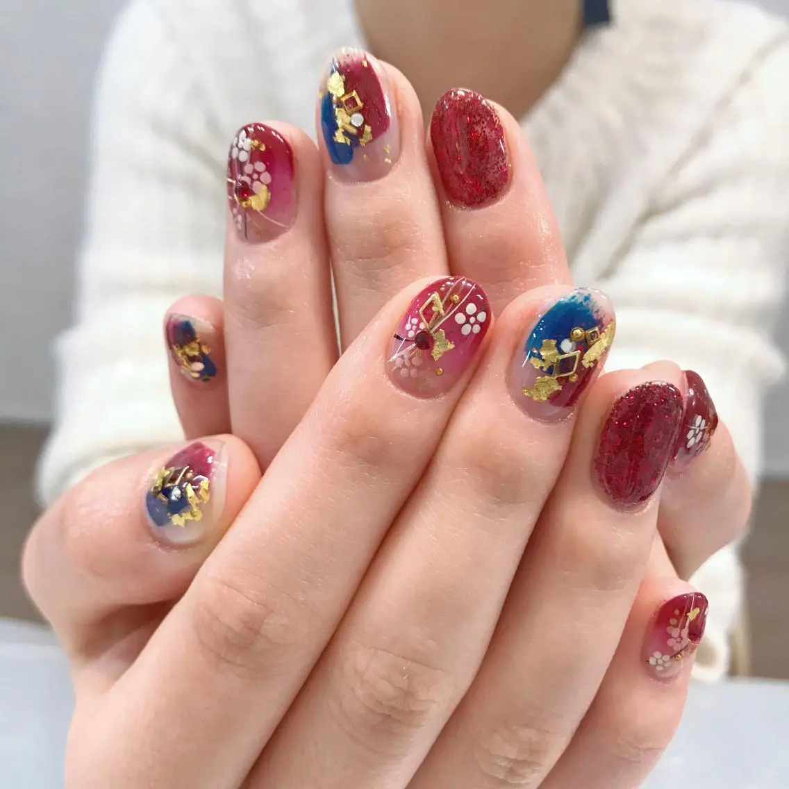 ネイル 成人式 nailart ecritのネイルデザイン