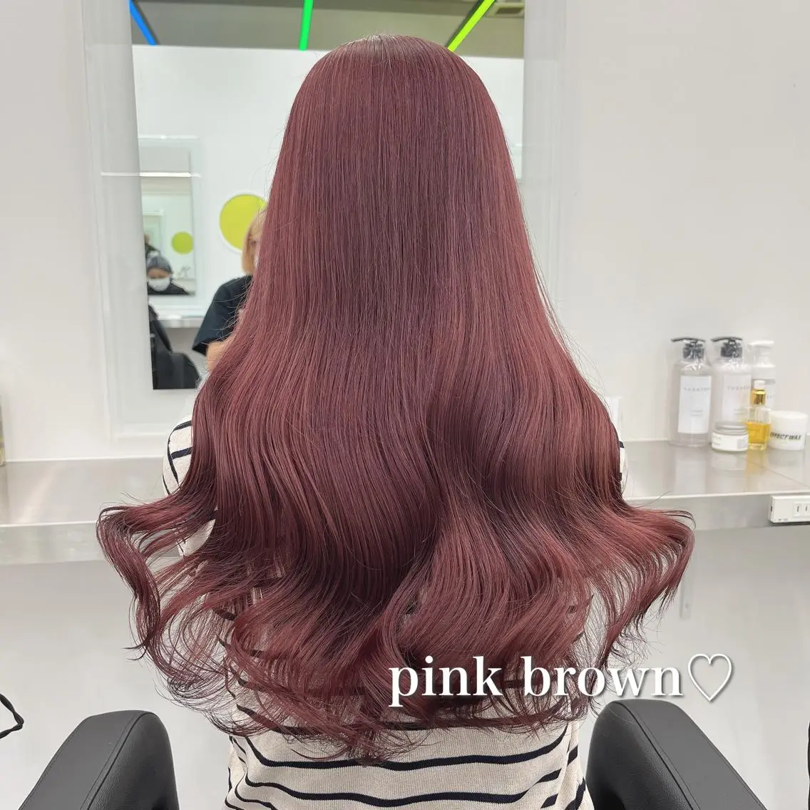 ロング ヘアカラー トリートメント ヘッドスパ ヘアセット 🍒韓国暖色ヘア NO.1🍒🪽のヘアスタイル