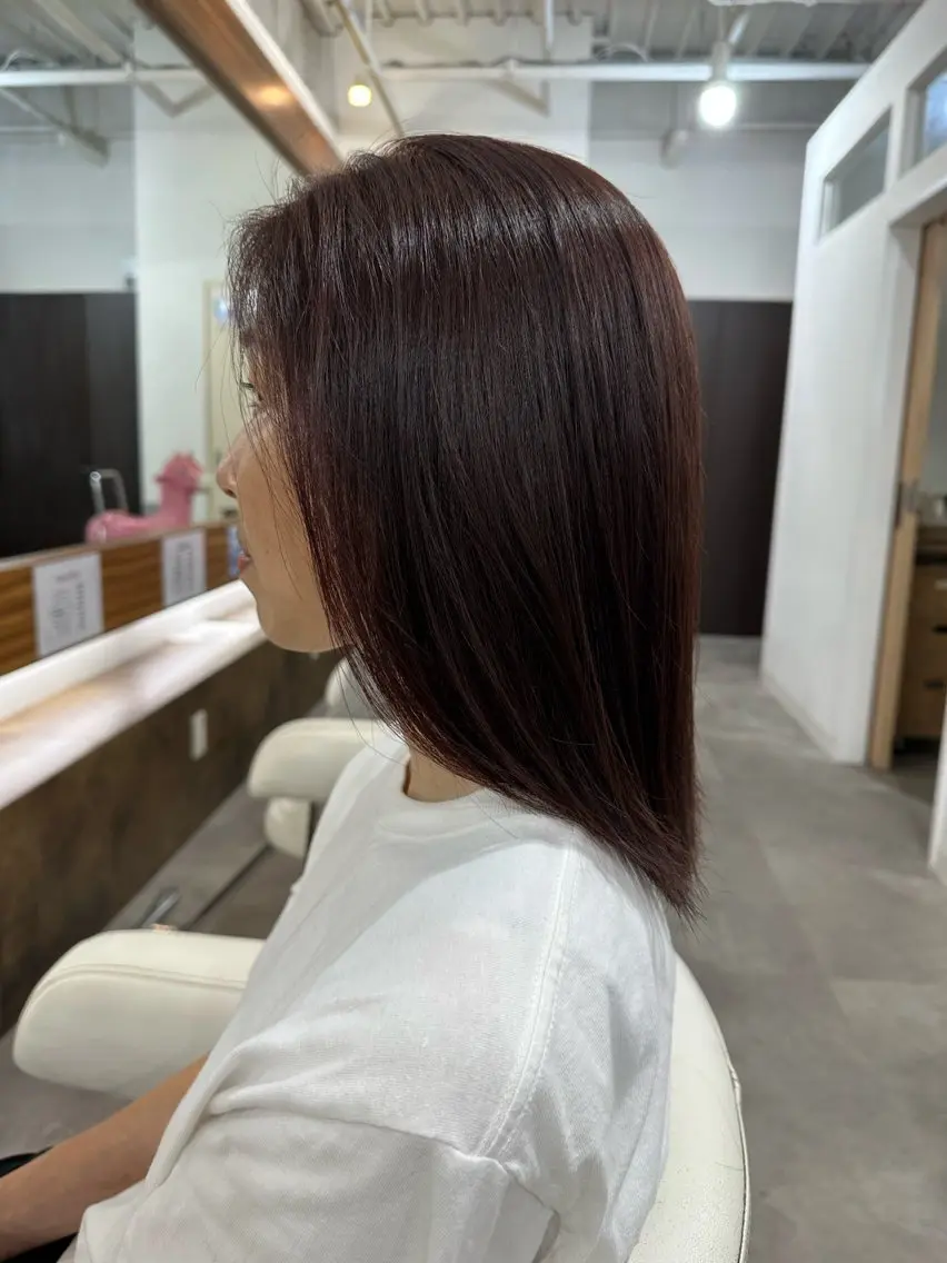ミディアム 我満 宏映のヘアスタイル