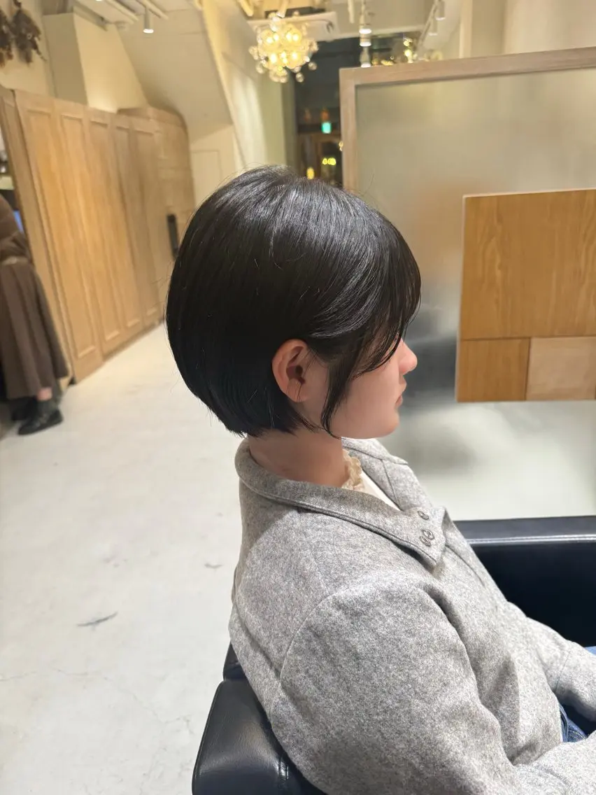 ショート くびれヘア ショートヘア レイヤー/顔周り/透 明感カラー/うる艶のヘアスタイル