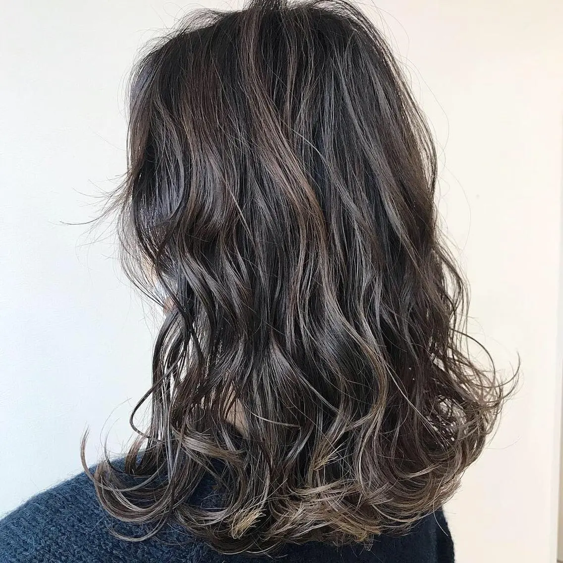 ミディアム カラー カット ヘアカラー トリートメント Lien 深井店のヘアスタイル