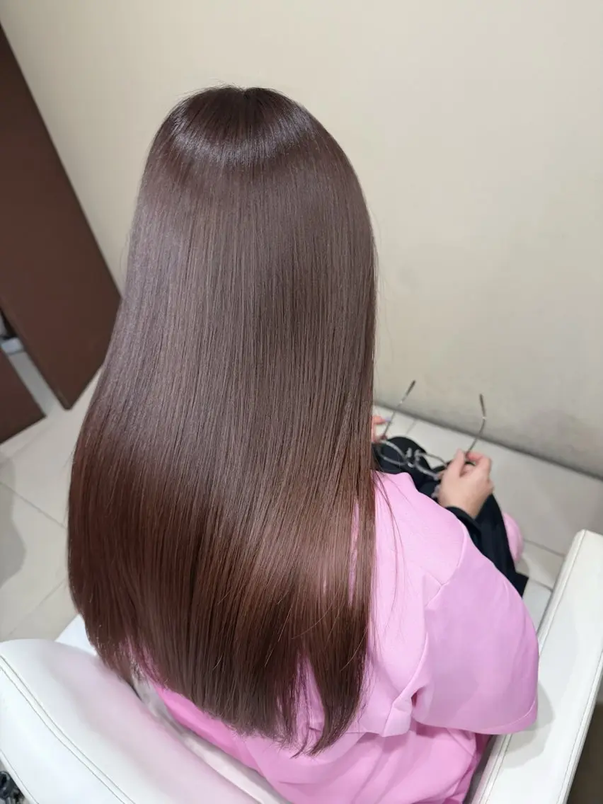 ロング 縮毛矯正 鳥田 勇のヘアスタイル