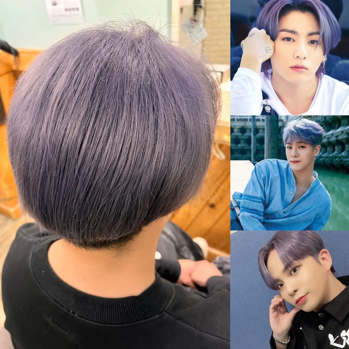 ショート カラー メンズ アッシュ シルバー ヘアカラー CORE もえかのヘアスタイル