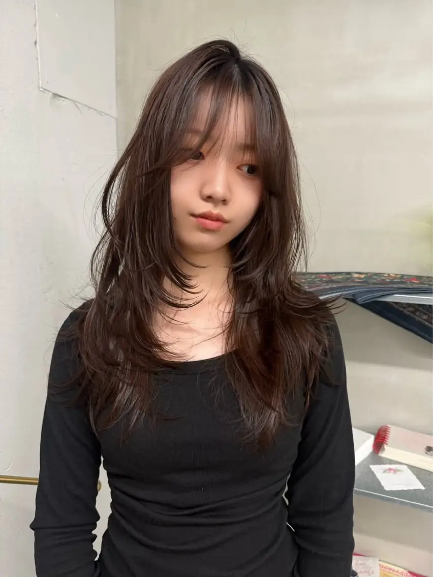 セミロング カット ヘアカラー トリートメント fev Yumaのヘアスタイル