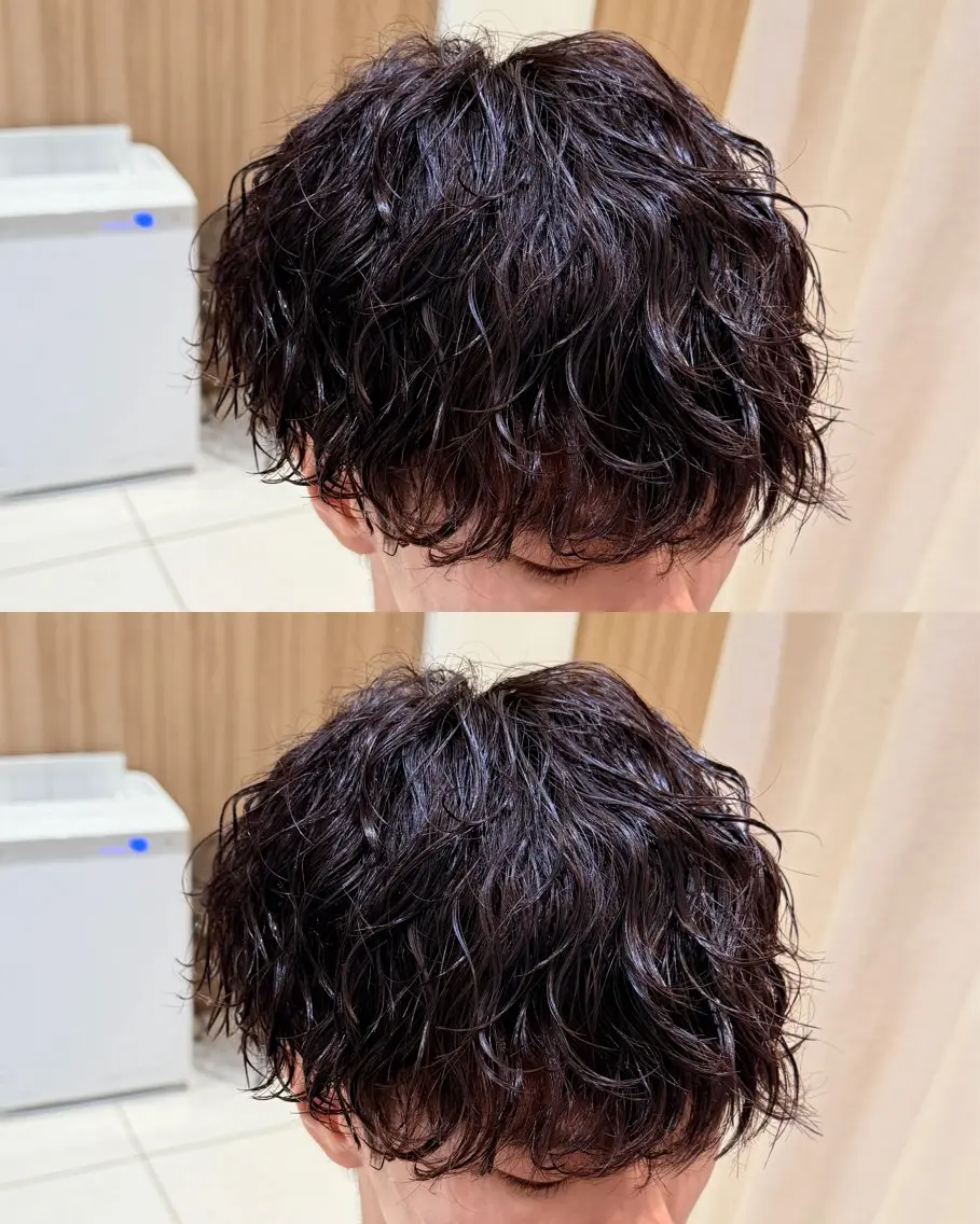 パーマ メンズ メンズパーマ 波巻きパーマ スパイラルパーマ カット パーマ カルマ・ニュアンス/ 縮毛/レイヤーaoiのヘアスタイル