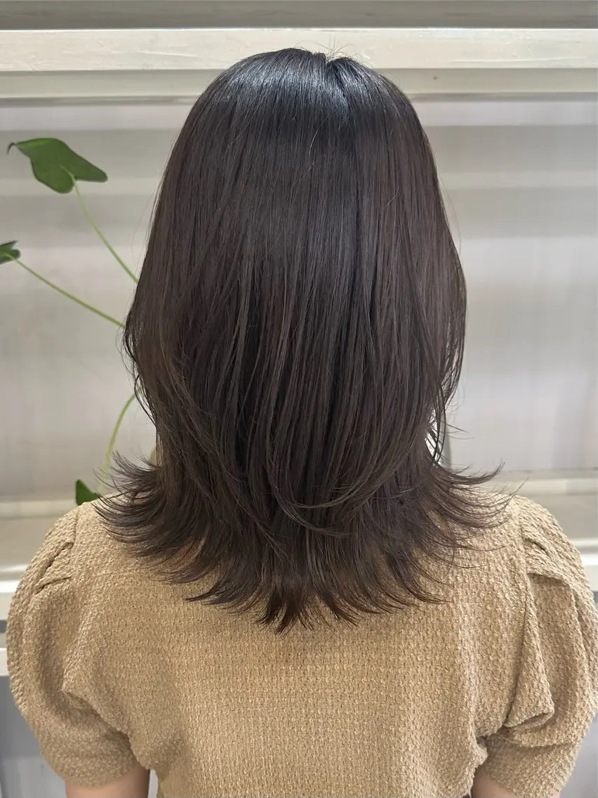 ミディアム カラー カット ヘアカラー トリートメント 透明感カラー/ボブ /佐藤伶のヘアスタイル