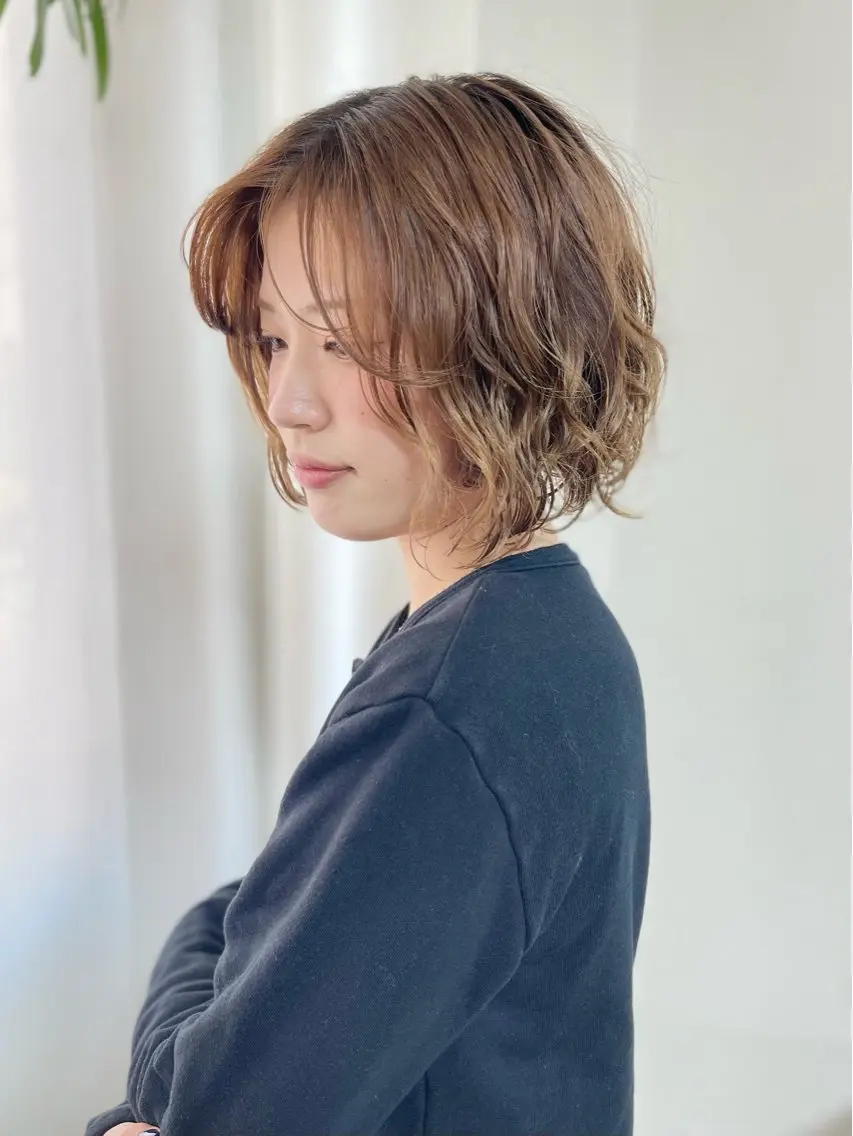 ミディアム カット パーマ 園田 渉 ◤SHIKIO◢のヘアスタイル