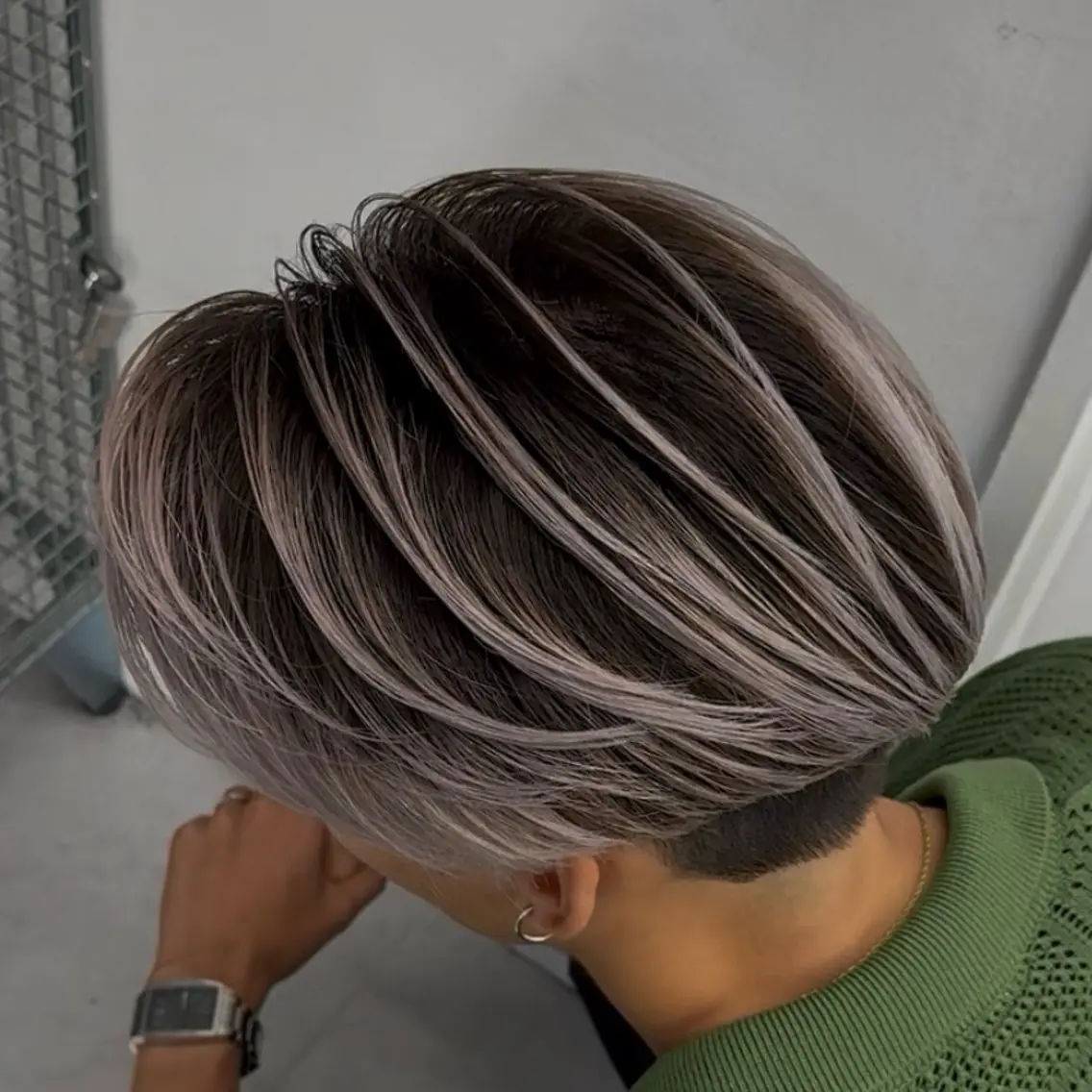 ミディアム カラー パーマ ヘアアレンジ メンズ メンズパーマ 🌫デザインカラーのヘアスタイル