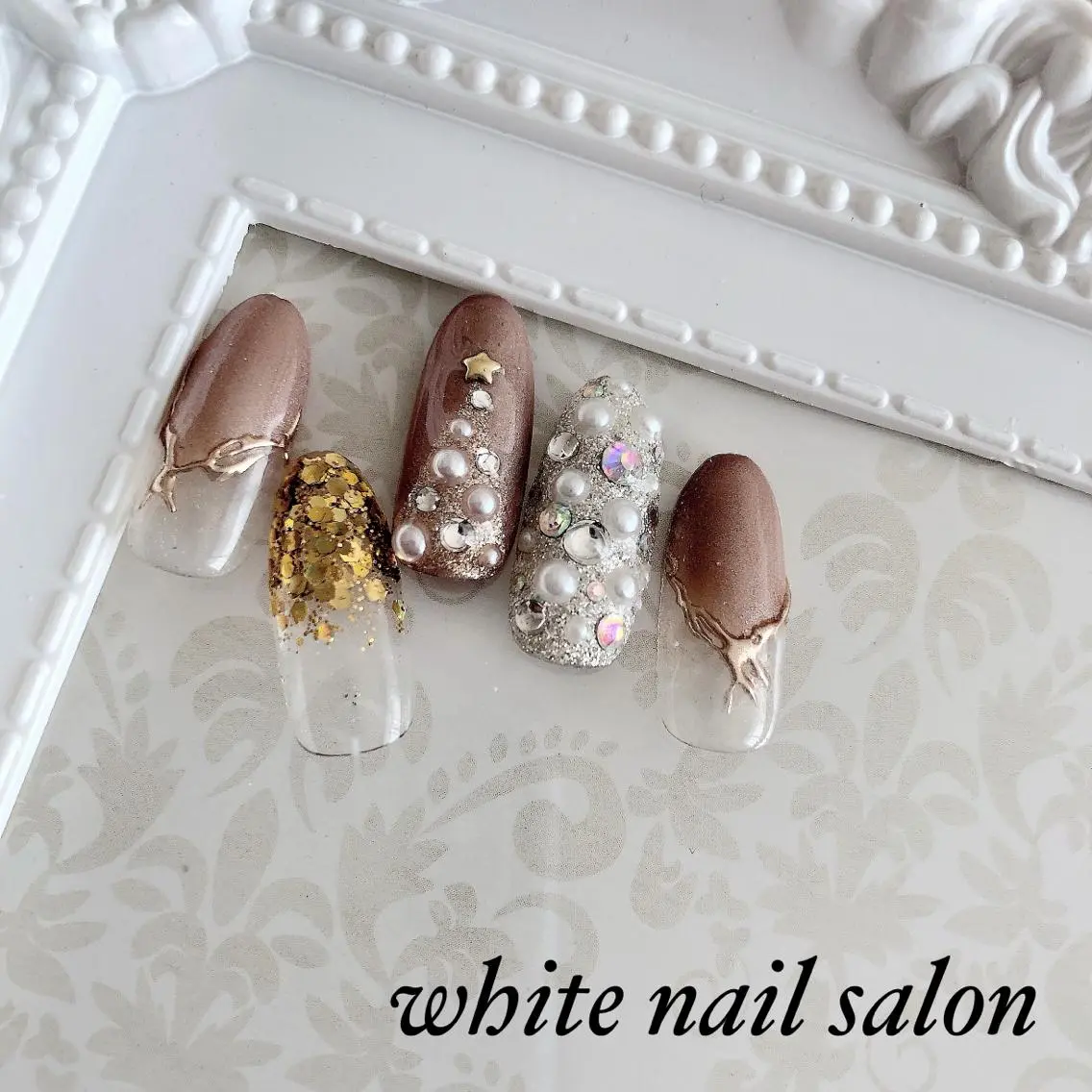 ネイル フットネイル ジェルネイル ハードジェル 持ち込み ソフトジェル ハンドネイル white nail salonのネイルデザイン