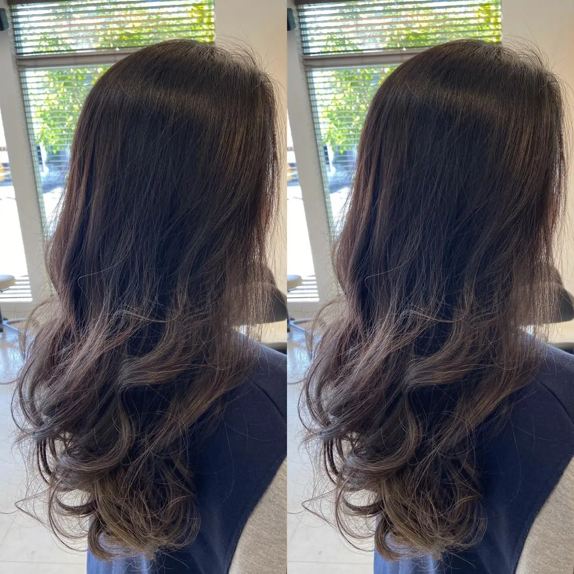 セミロング ハイライト レイヤーカット ヘアカラー トリートメント 浅川 実行のヘアスタイル
