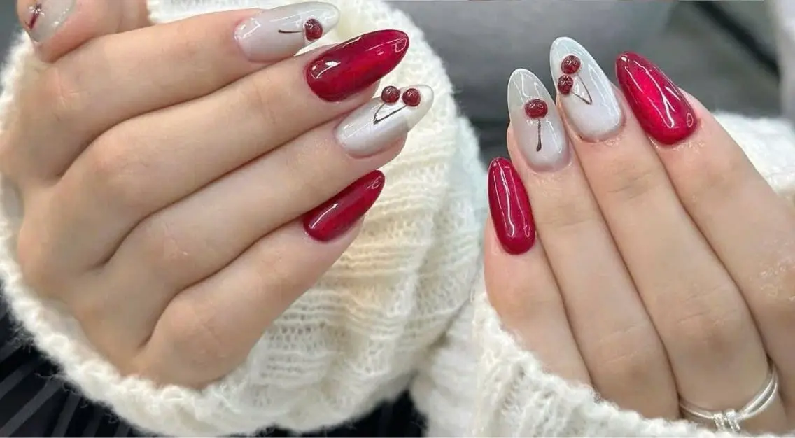 ネイル フレンチネイル ジェルネイル ガラスフレンチ 韓国ネイル マグネットネイル Minette Nailのネイルデザイン