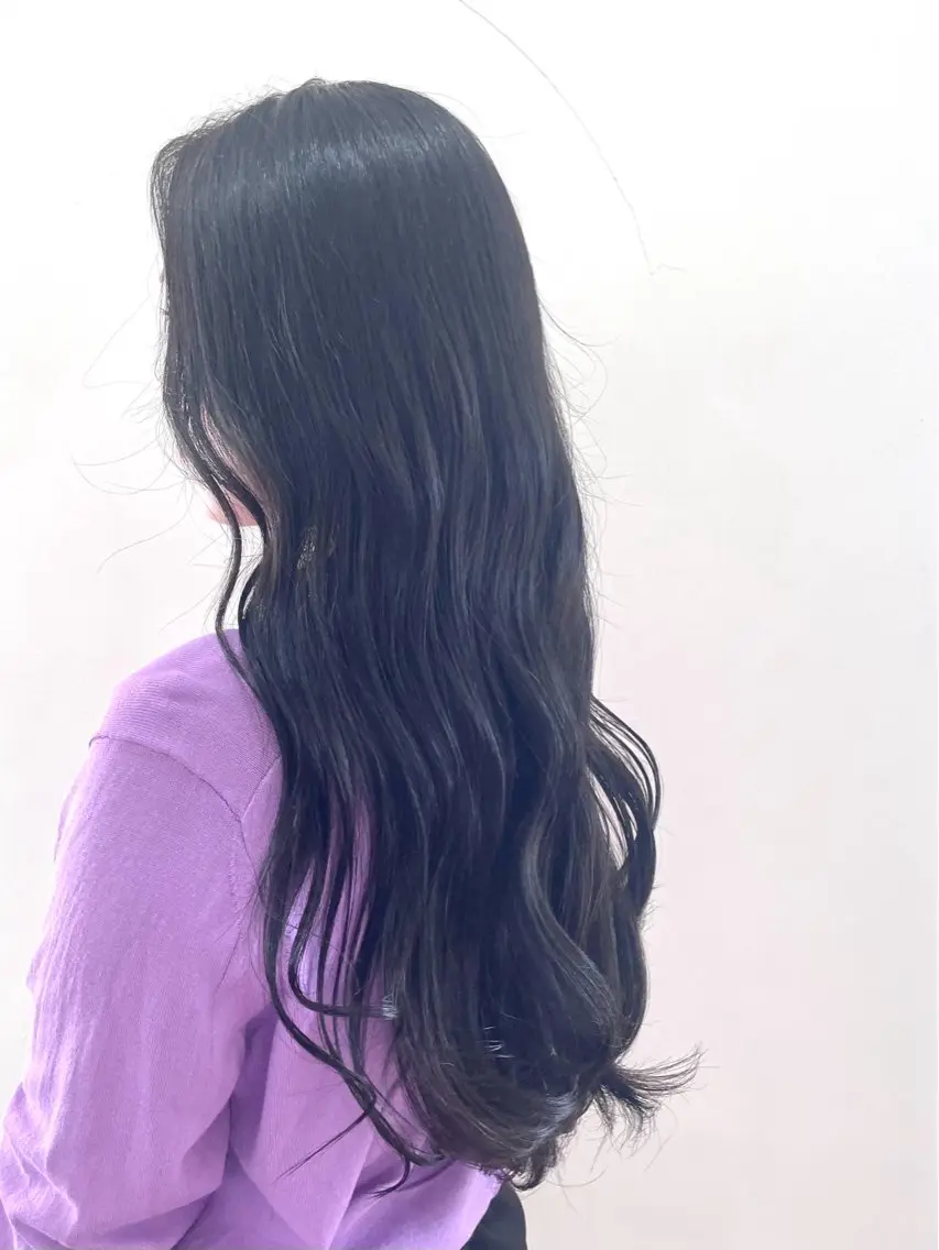 ロング カラー ブリーチ ケアブリーチ ディープラベンダー イヤリングカラー インナーカラー fulam － KAEDEのヘアスタイル