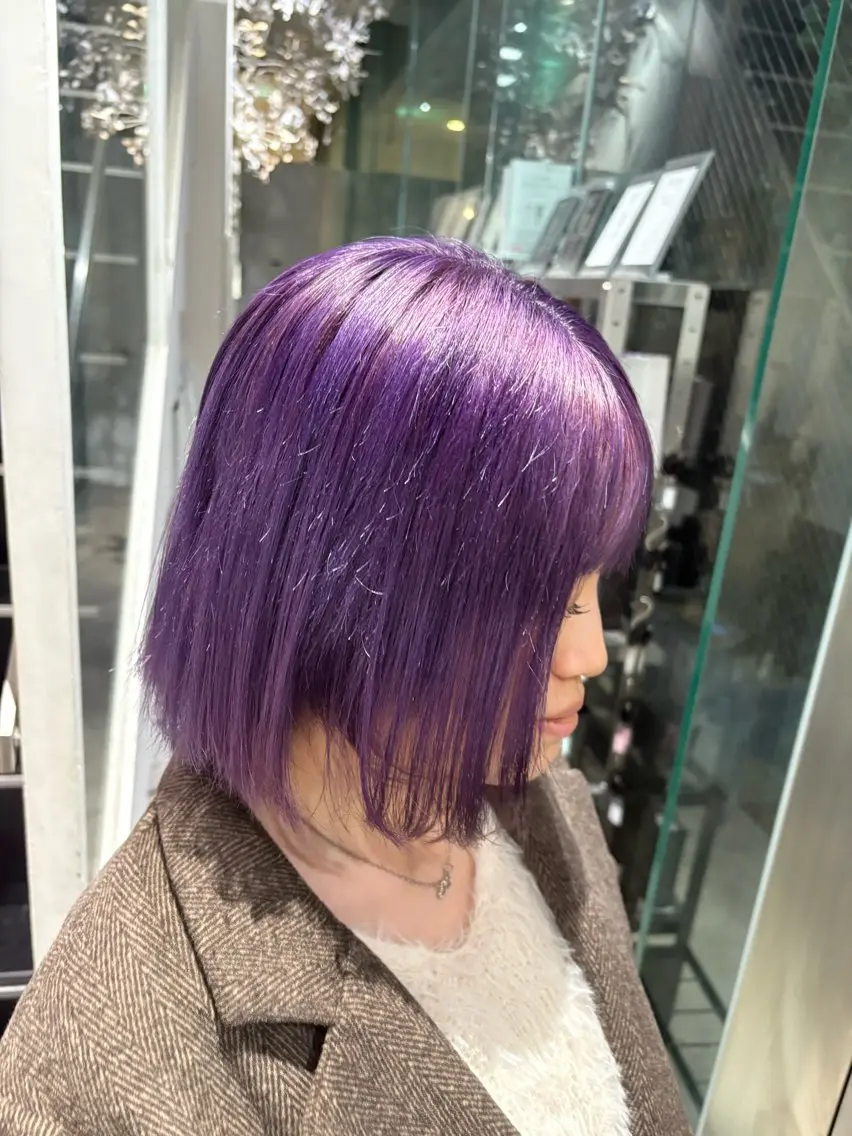 【💜紫カラーご希望の方はこちら💜】1ブリーチ+オンカラー+艶髪トリートメントの写真