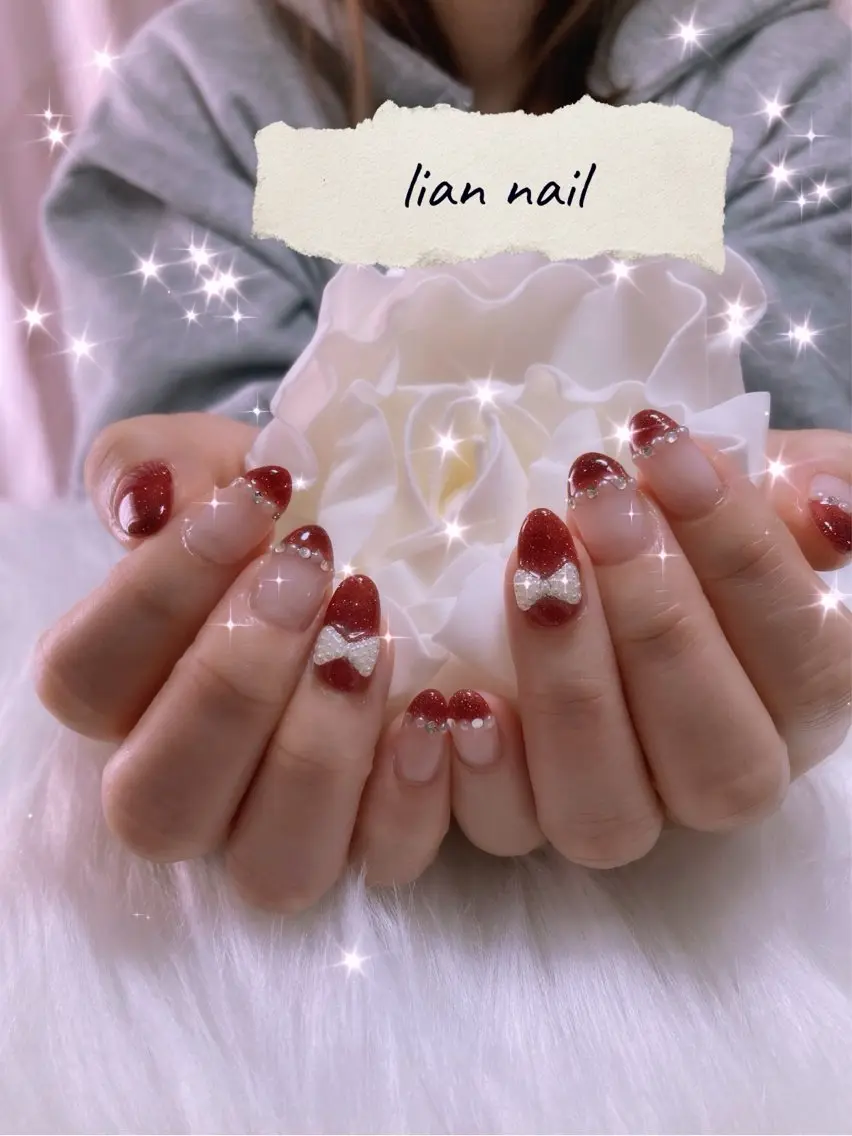 ネイル フラッシュネイル ガーリー Lianネイル 寛子Lianのネイルデザイン