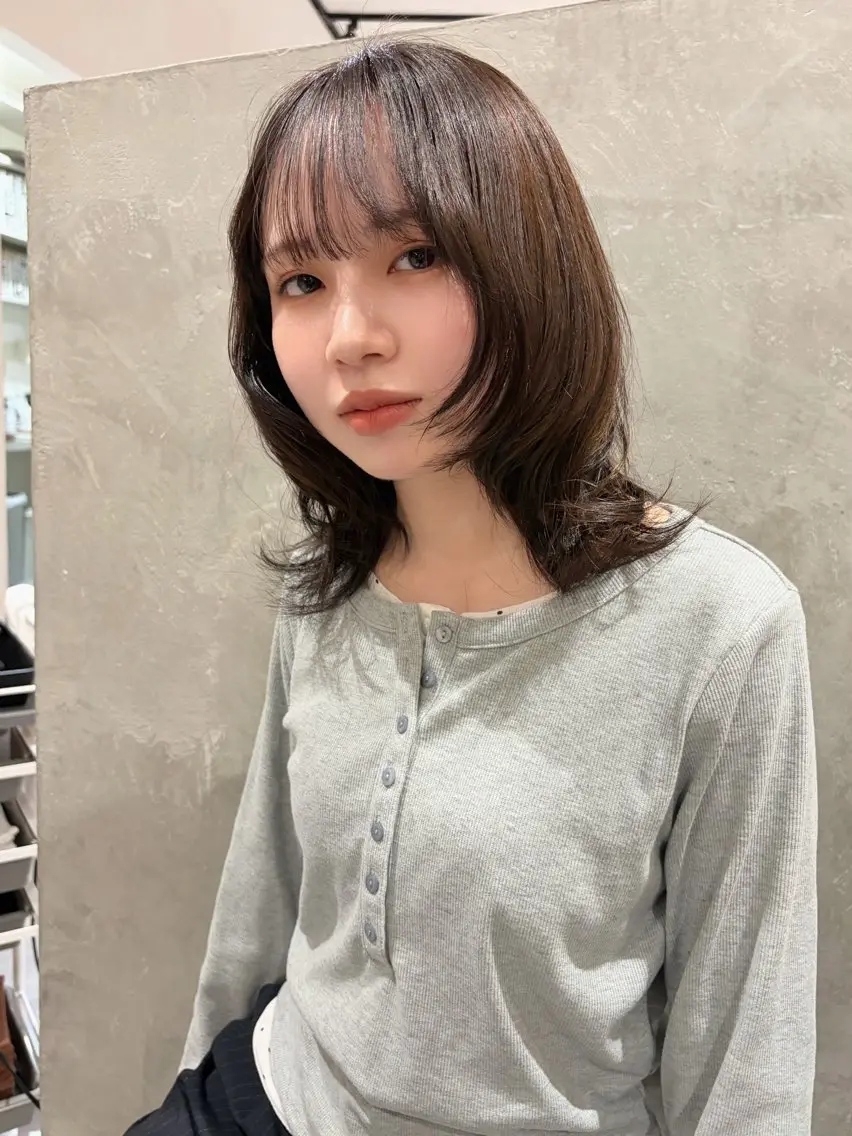 ミディアム ハッシュ・レイヤー ×髪質改善/松島大己のヘアスタイル