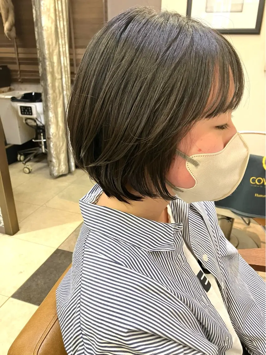 ショート ショートボブ ボブ ショートヘア 阿部 雲母のヘアスタイル