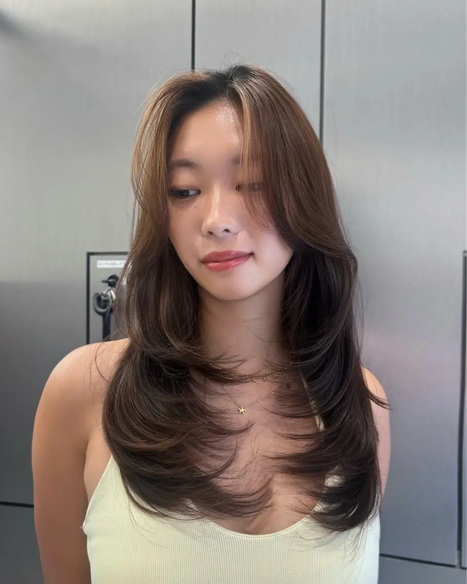 ロング レイヤーカット カット ヘアカラー トリートメント 大人レイヤー/艶美髪 🇺🇸TOMONAのヘアスタイル