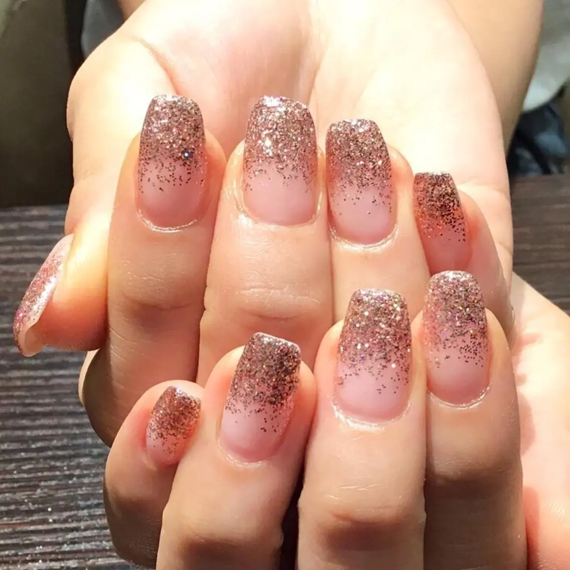 ネイル グラデーション ラメ(グリッター) ラメグラデーション hair&nail NO-MUのネイルデザイン
