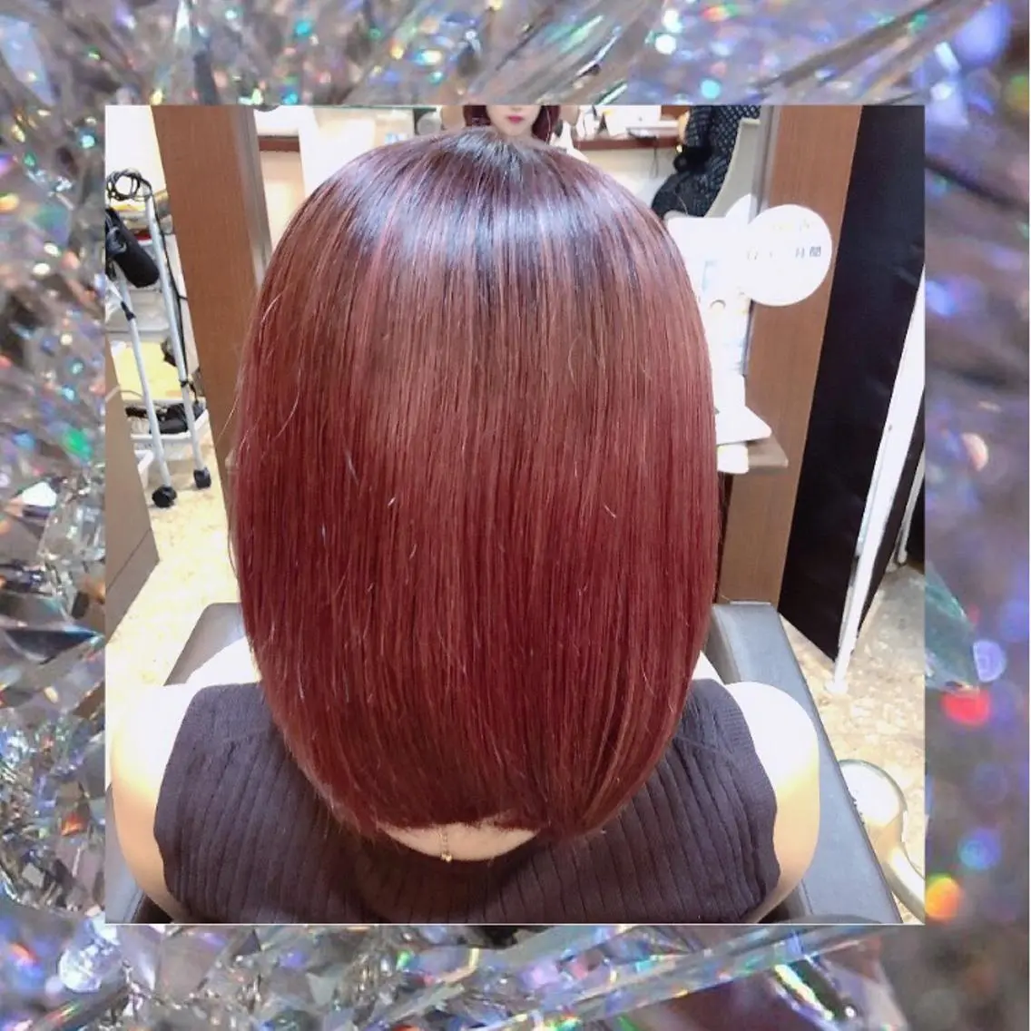 ミディアム カラー レッドカラー 🎀トップスタイリ スト湯川響🎀のヘアスタイル