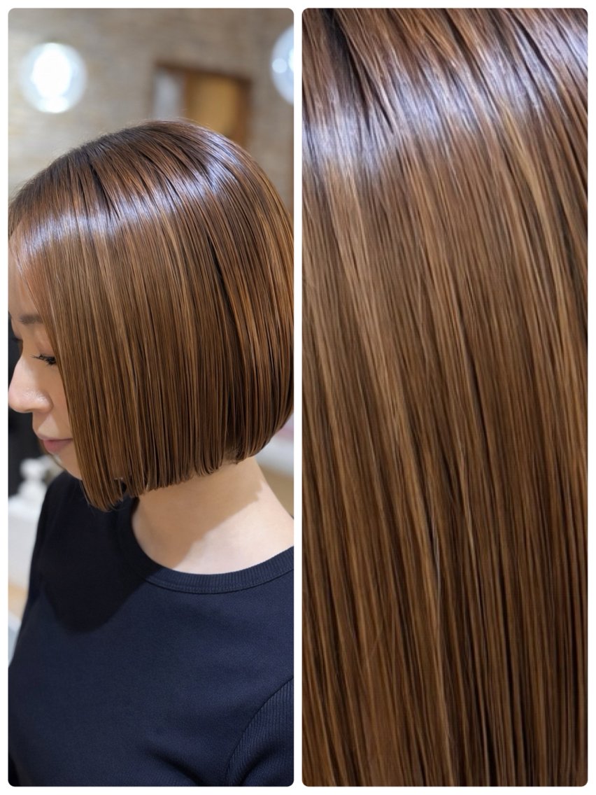 ショート ボブ カット ヘアカラー トリートメント マネージャー× 髪質改善×ウルトワのヘアスタイル