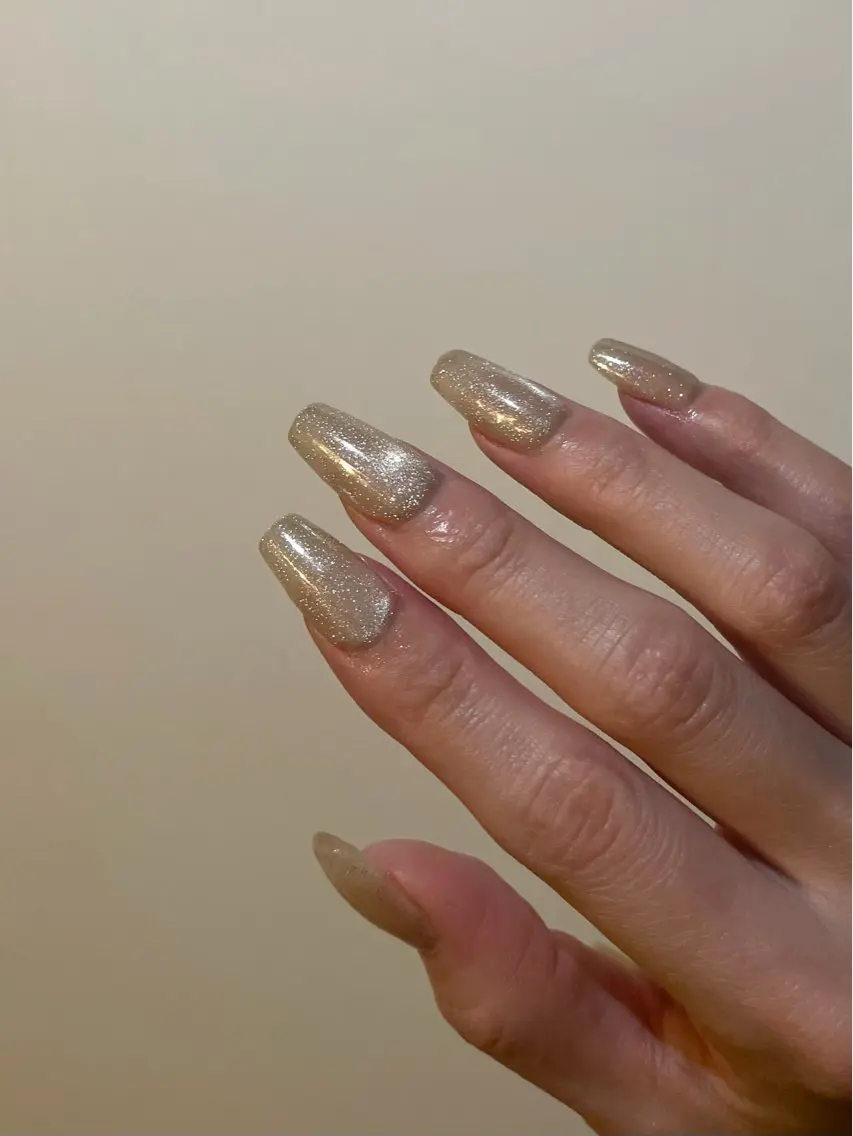 ネイル ハンドネイル 大人ワンホン キラキラ/Ayanoのネイルデザイン