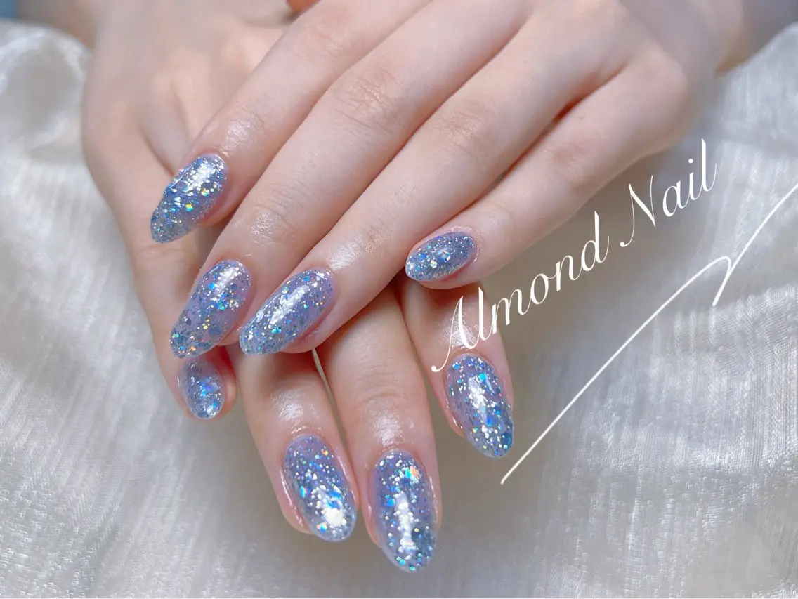 ネイル 長さ出し フラッシュネイル フットネイル フレンチネイル ジェルネイル Almond Nail 亀戸のネイルデザイン