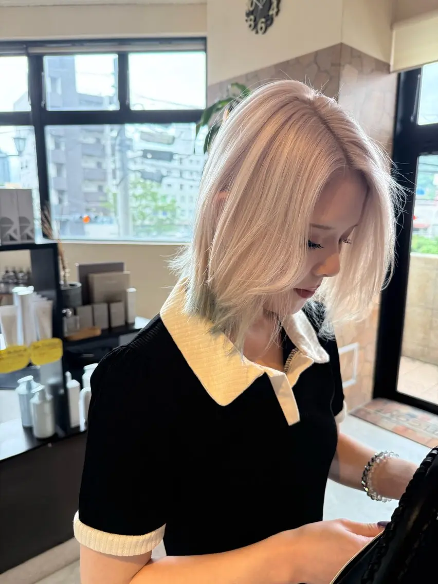 ミディアム ヘアカラー 前田 知輝のヘアスタイル