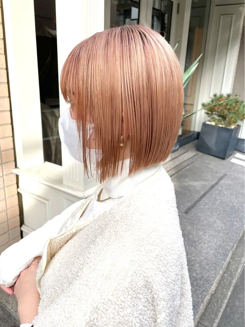 ショート カラー 髪質改善 縮毛矯正/ レイヤー/銀座/本木のヘアスタイル