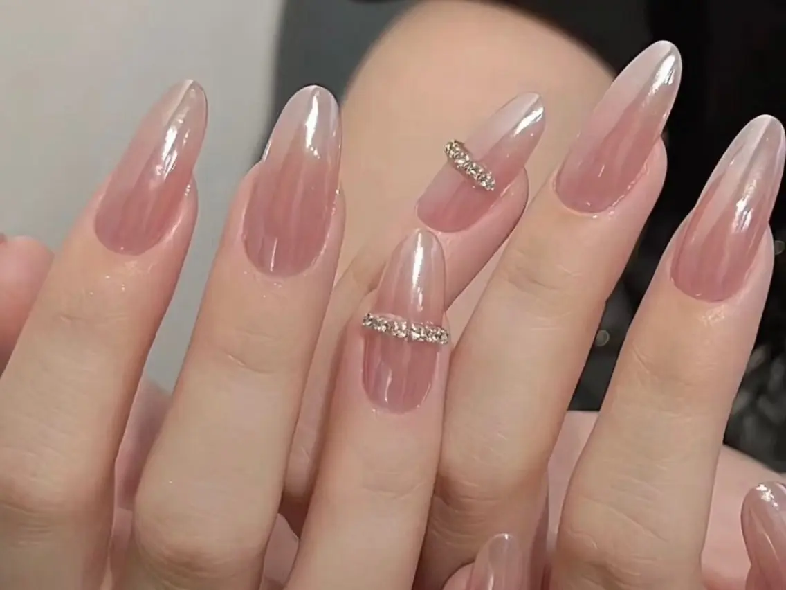 🎀【チップ長さだし】💖 ミラーorユニコーン(ベース込み)  ❣️ソフトジェルオフ込みの写真