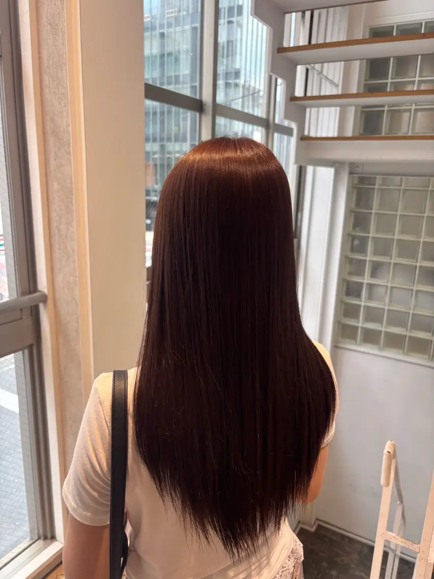 ロング カラー ブリーチ ブラウンカラー 透明感カラー ブリーチなしカラー ヘアカラー GiseL 美優のヘアスタイル