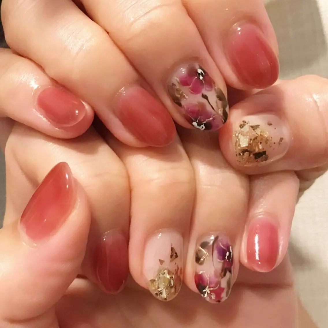 ネイル フラワーネイル ニュアンスネイル ハンドネイル Nakazawa Mayuのネイルデザイン