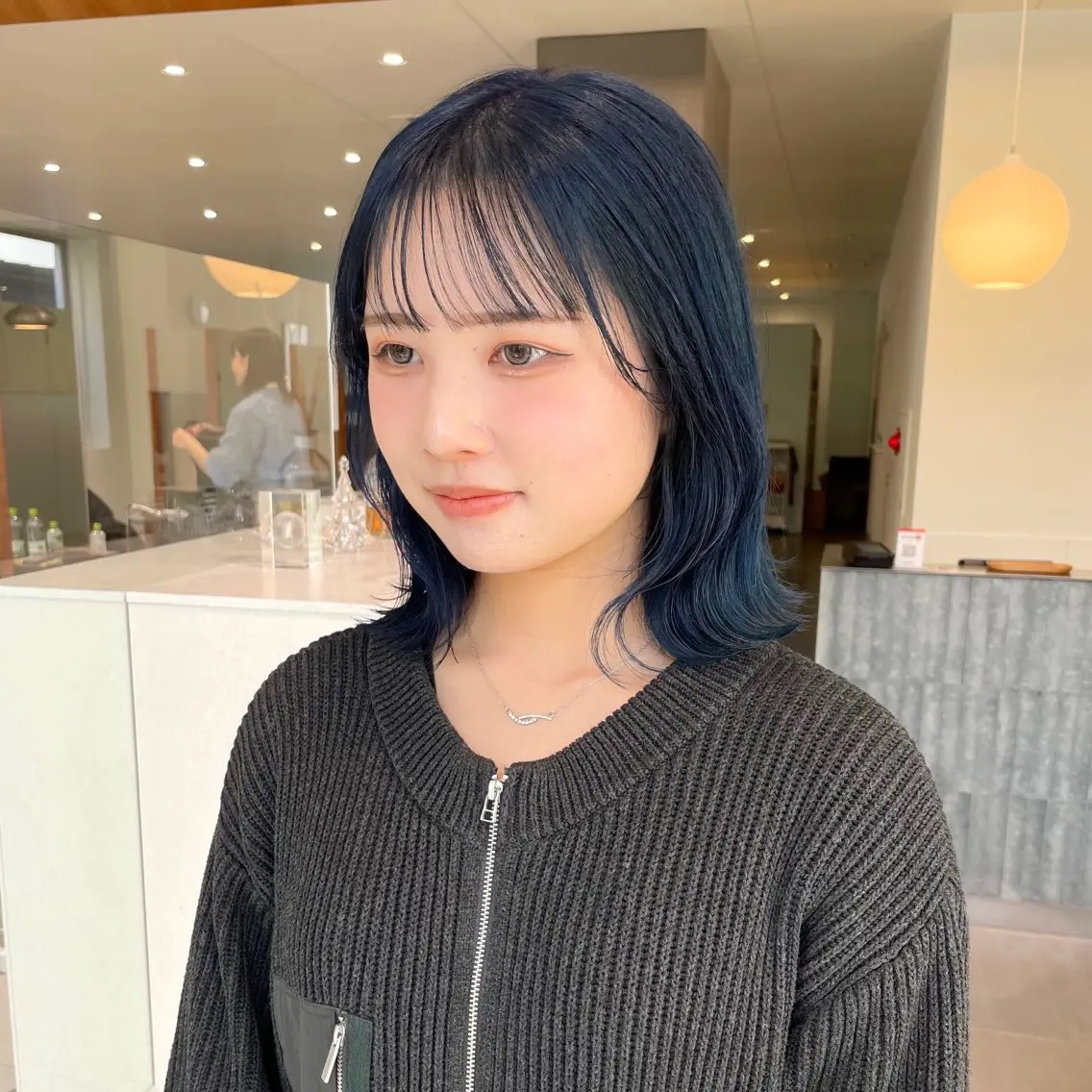 ミディアム カラー ベージュカラー ブリーチ 透明感カラー ダブルカラー ヘアカラー トリートメント 髪質改善カラー/ボブ 🌻Mutsumiのヘアスタイル