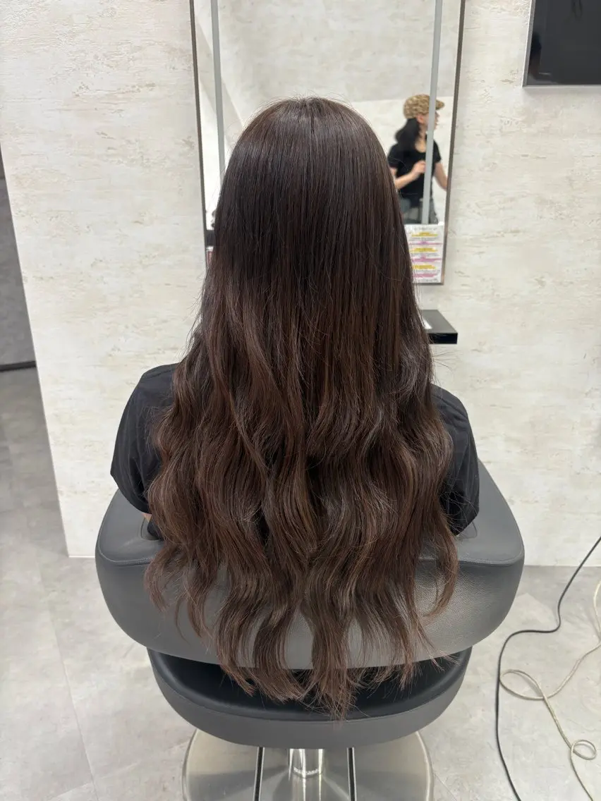 ロング エクステ エクステ 天神最安値エクステ カラーレイヤーカットのヘアスタイル