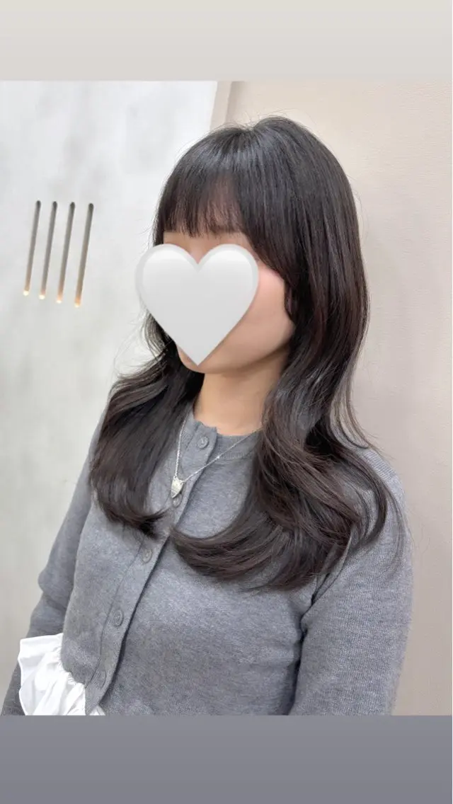 ロング くびれヘア 韓国風ヘア カット コトネ🫧 韓国風レイヤーカットのヘアスタイル