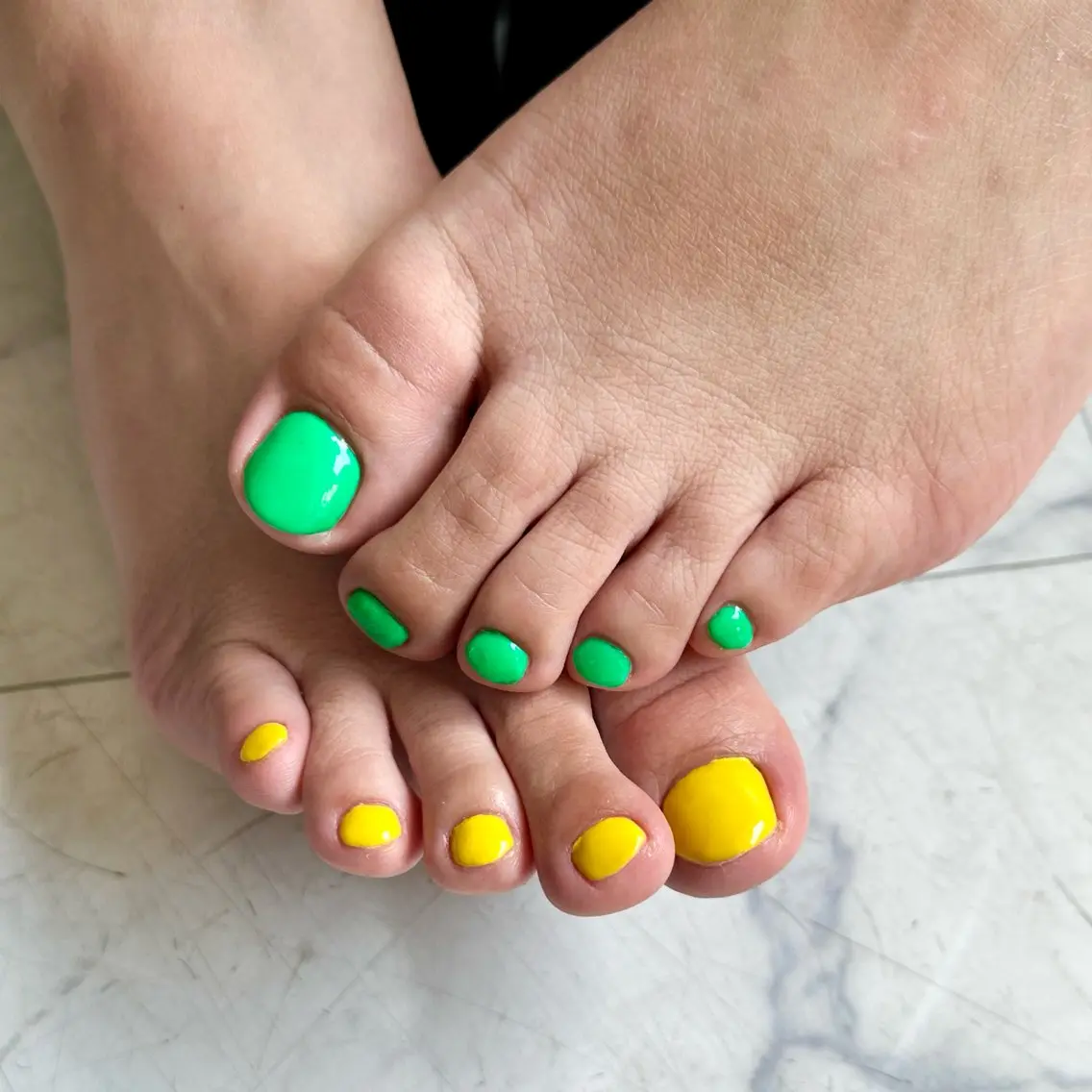 🌈2色選べる🩷🧡フット ワンカラー🔅初回オフ無料の写真
