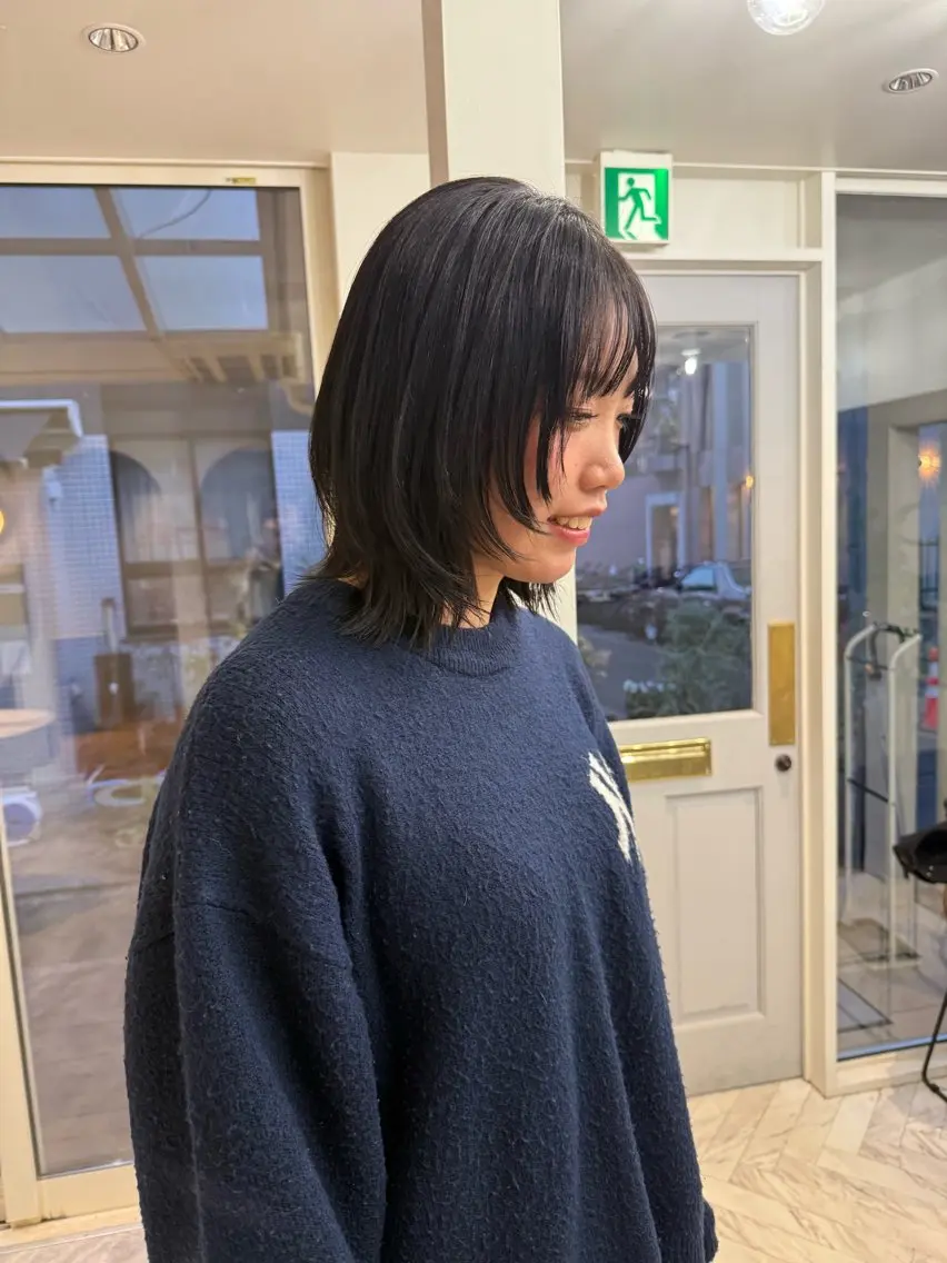 ミディアム カラー ミルクティー× グレージュMOMOのヘアスタイル