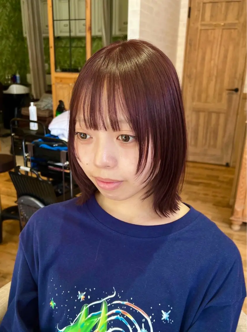 ミディアム カラー 顔周りカット/透明感 カラー🤍大塚蛍のヘアスタイル