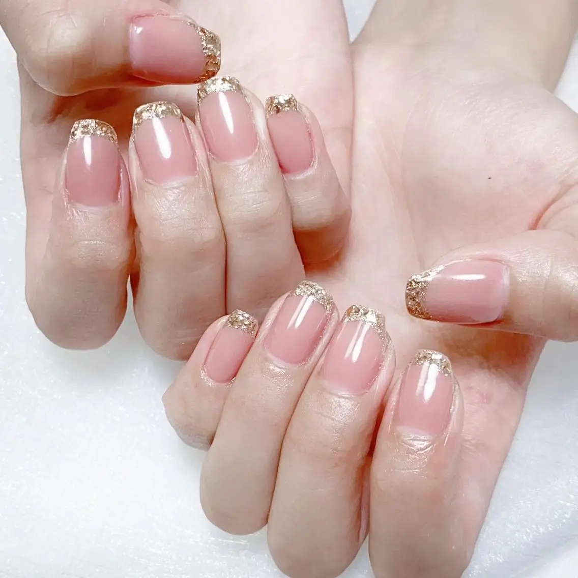 ネイル メンズ フレンチネイル ガラスフレンチ ハンドネイル NAILサロン 木にいるのネイルデザイン