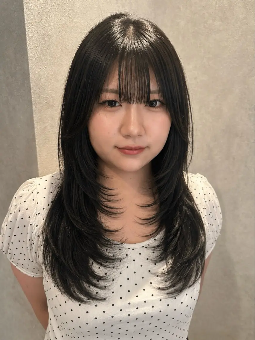 ロング カット ヘアカラー トリートメント レイヤー/ハッシュ 三好悠生のヘアスタイル
