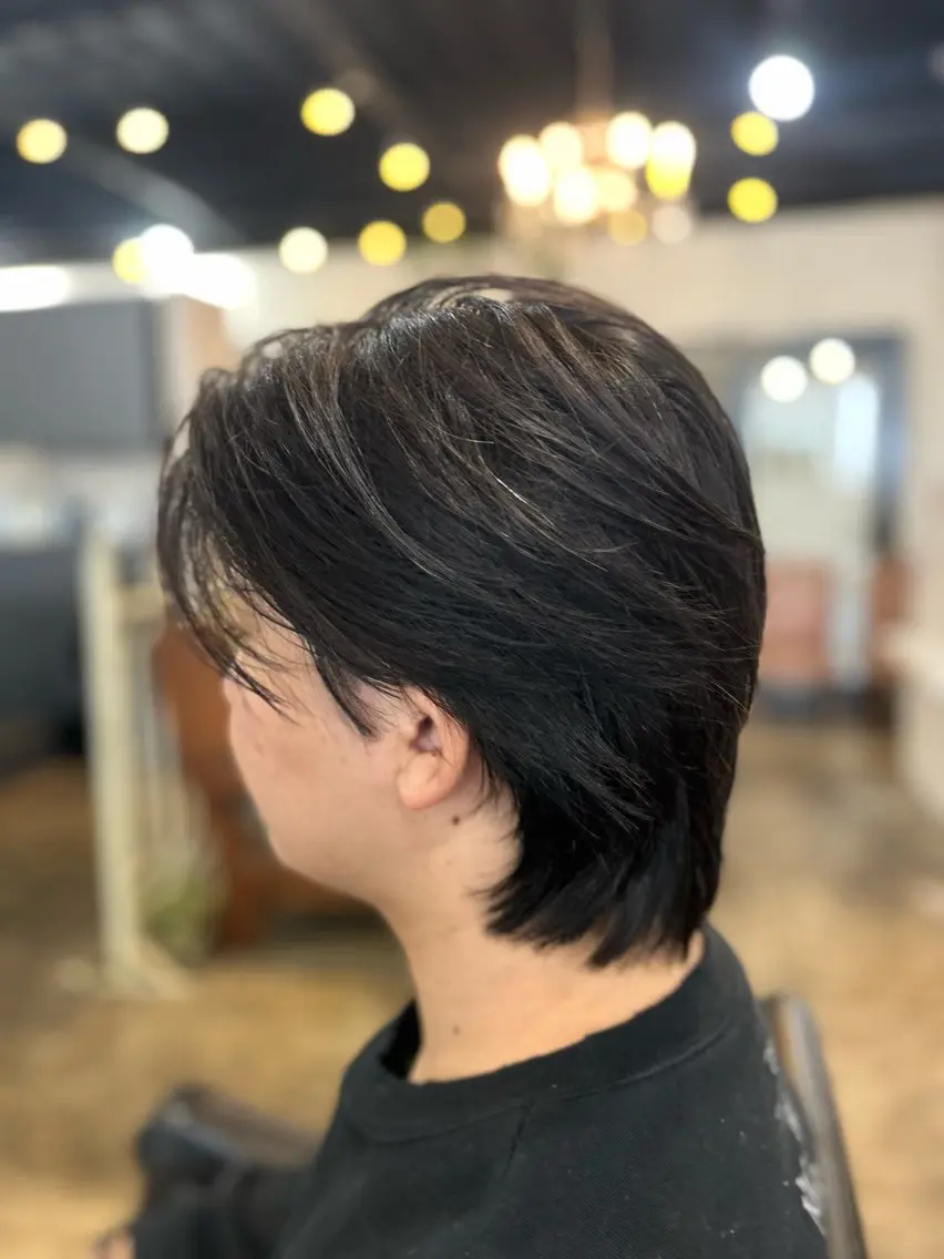 ショート かきあげバング カット Julia🖤 産休中🌬️🩵のヘアスタイル