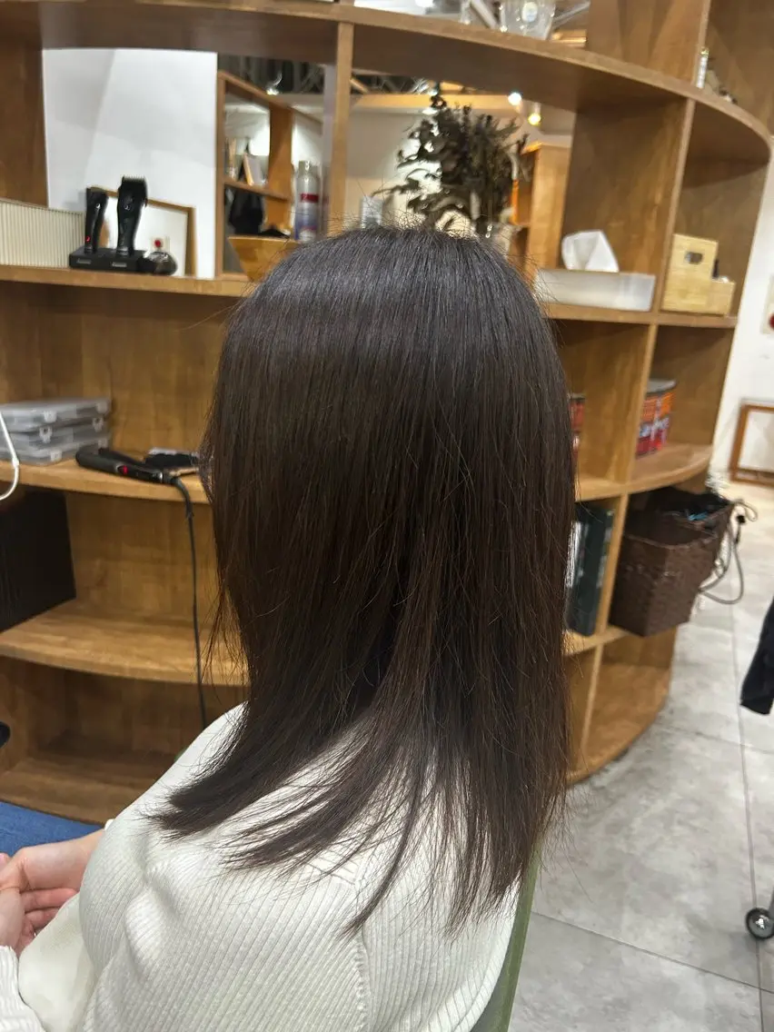 ミディアム 縮毛矯正 ブリーチ×ストレート ✨️/立山  想太のヘアスタイル