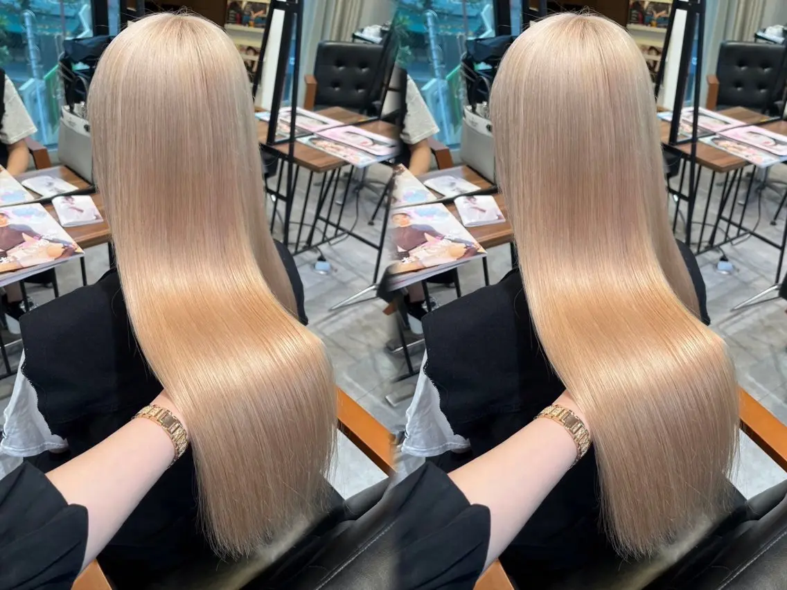 【２学期も可愛く💞】 ブリーチなしダブルカラー＋パールプラチナトリートメント🫧の写真