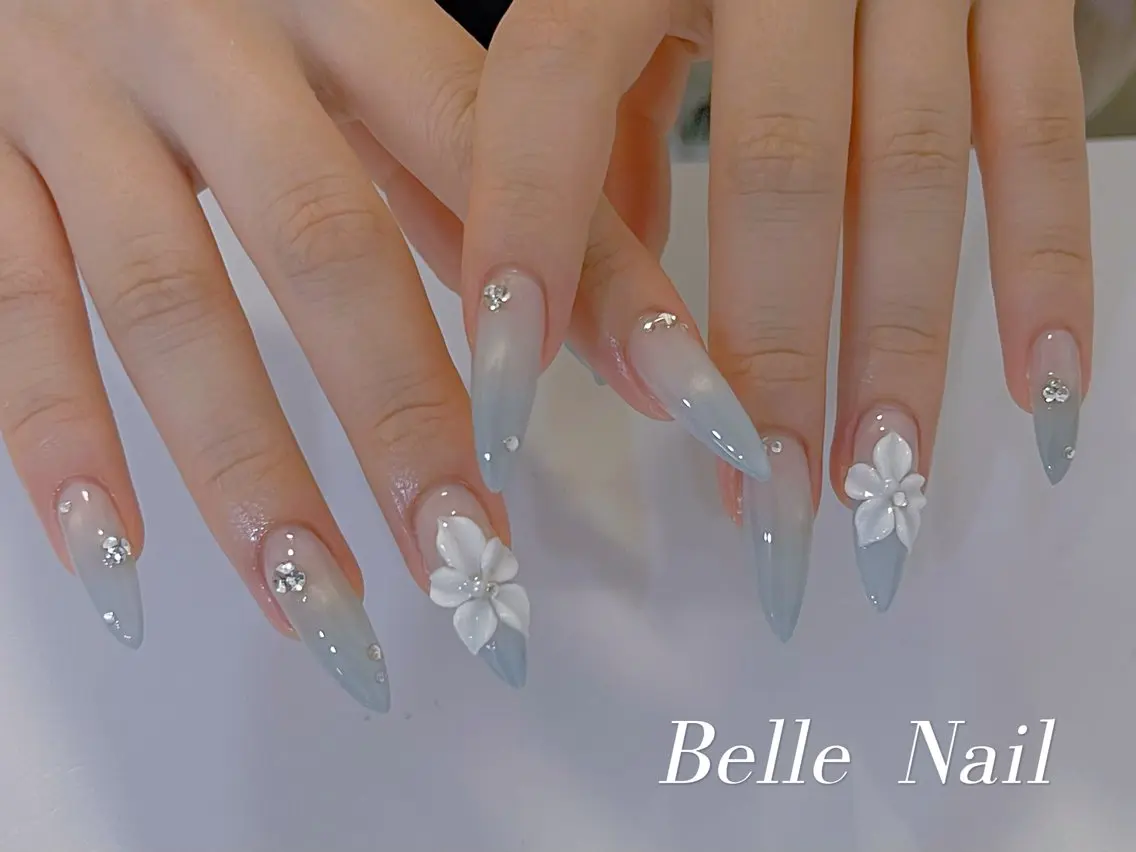 ネイル 長さ出し ジェルネイル 韓国ネイル マグネットネイル 持ち込み ハンドネイル Belle Nail Salonのネイルデザイン